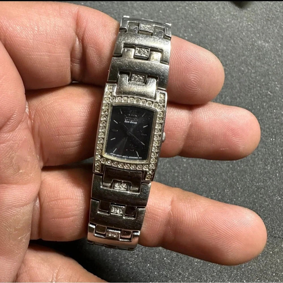 CITIZEN Eco Drive  Black Dial S-Steel Women's Watch EW8140-54E For Parts/Repair - Picture 1 of 10